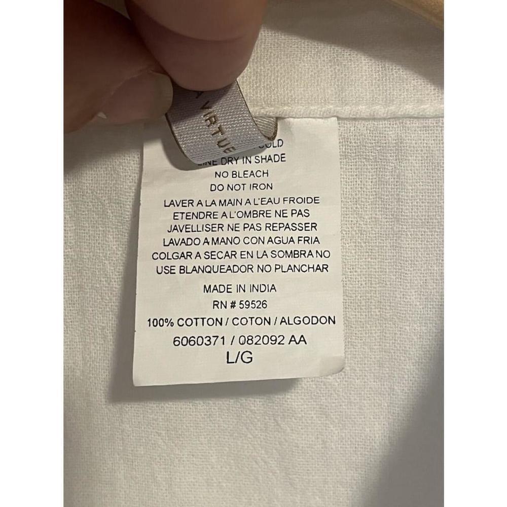 Becca White Maxi Button Up Waist Tie Cover Up Large - Picture 9 of 15